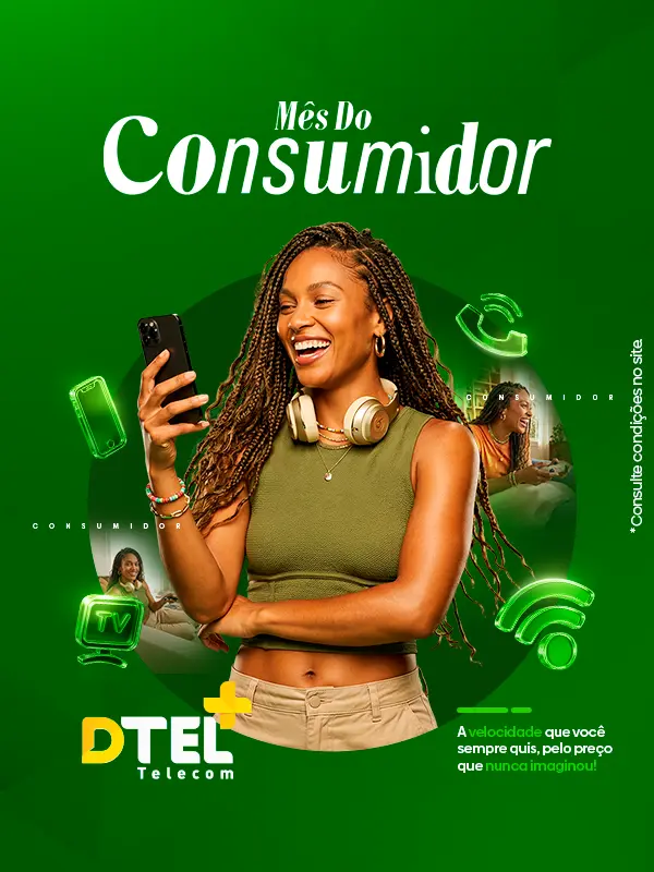 Banner Dtel Telecom - Verão e Conexão Mobile - Ofertas especiais