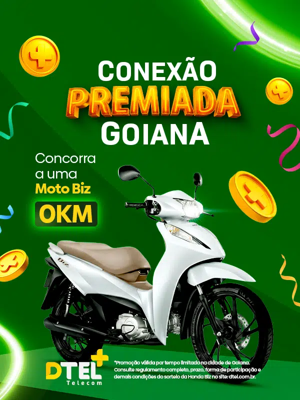 Conexão Premiada Goiana concorra a uma moto biz 